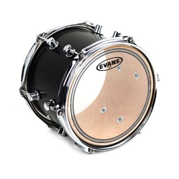 evans drum heads evans ec2 clear 10" drum head tt10ec2