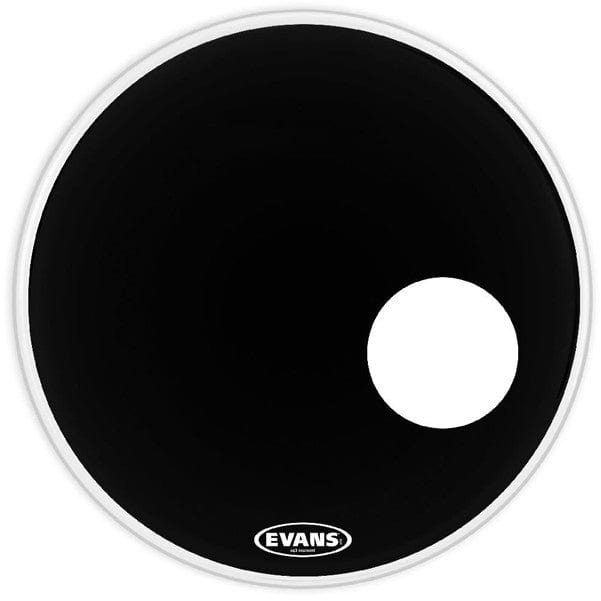evans drum heads evans eq3 resonant bass drumhead - black