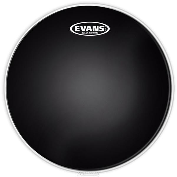 evans drum heads evans tt13chr 13" drum head - black chrome (33.02 cm)