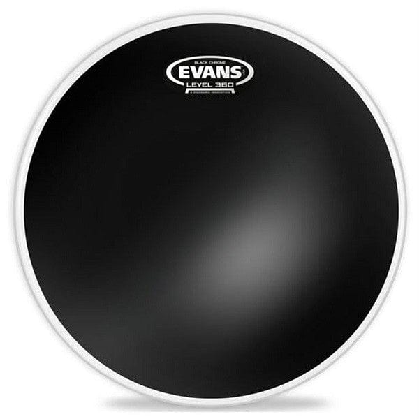 evans drum heads evans tt14chr tom batter 14" drum head - black chrome