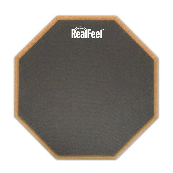 evans practice pads & devices evans realfeel 12 inch  2-sided practice pad