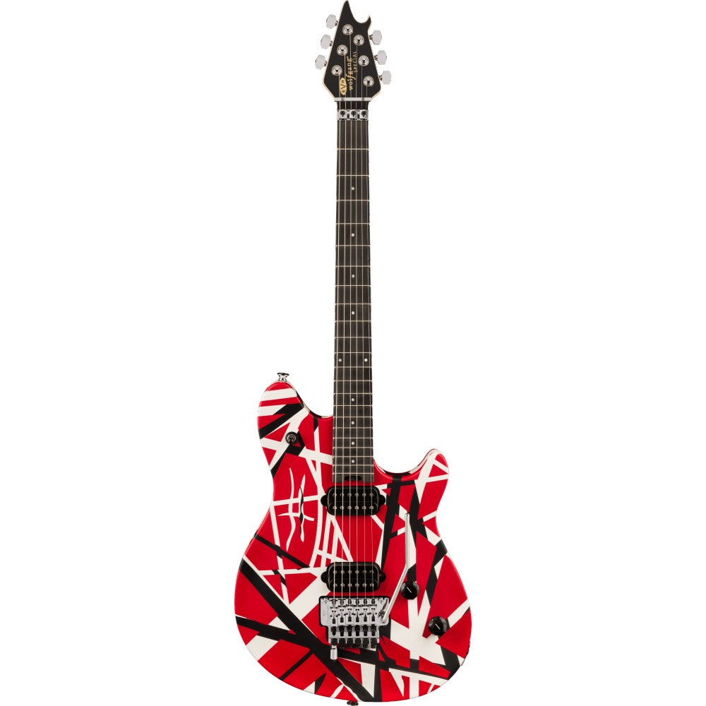 EVH Electric Guitars Red with Black and White Stripes EVH Wolfgang Special Striped Series 6 String Electric Guitar