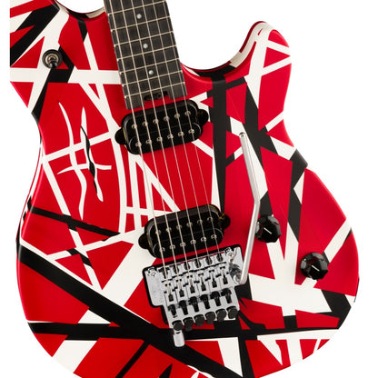 EVH Electric Guitars Red with Black and White Stripes EVH Wolfgang Special Striped Series 6 String Electric Guitar