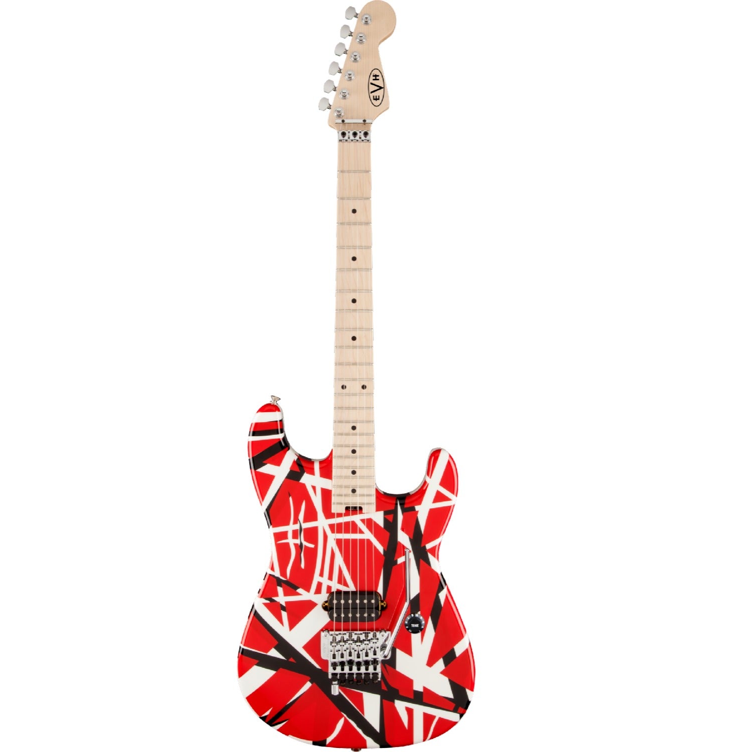 EVH Electric Guitars Red with Black Stripes EVH Striped Series Stratocaster 6 String Electric Guitar