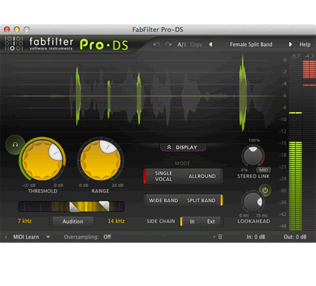 FabFilter Virtual Processors FabFilter Pro-DS De-Esser
