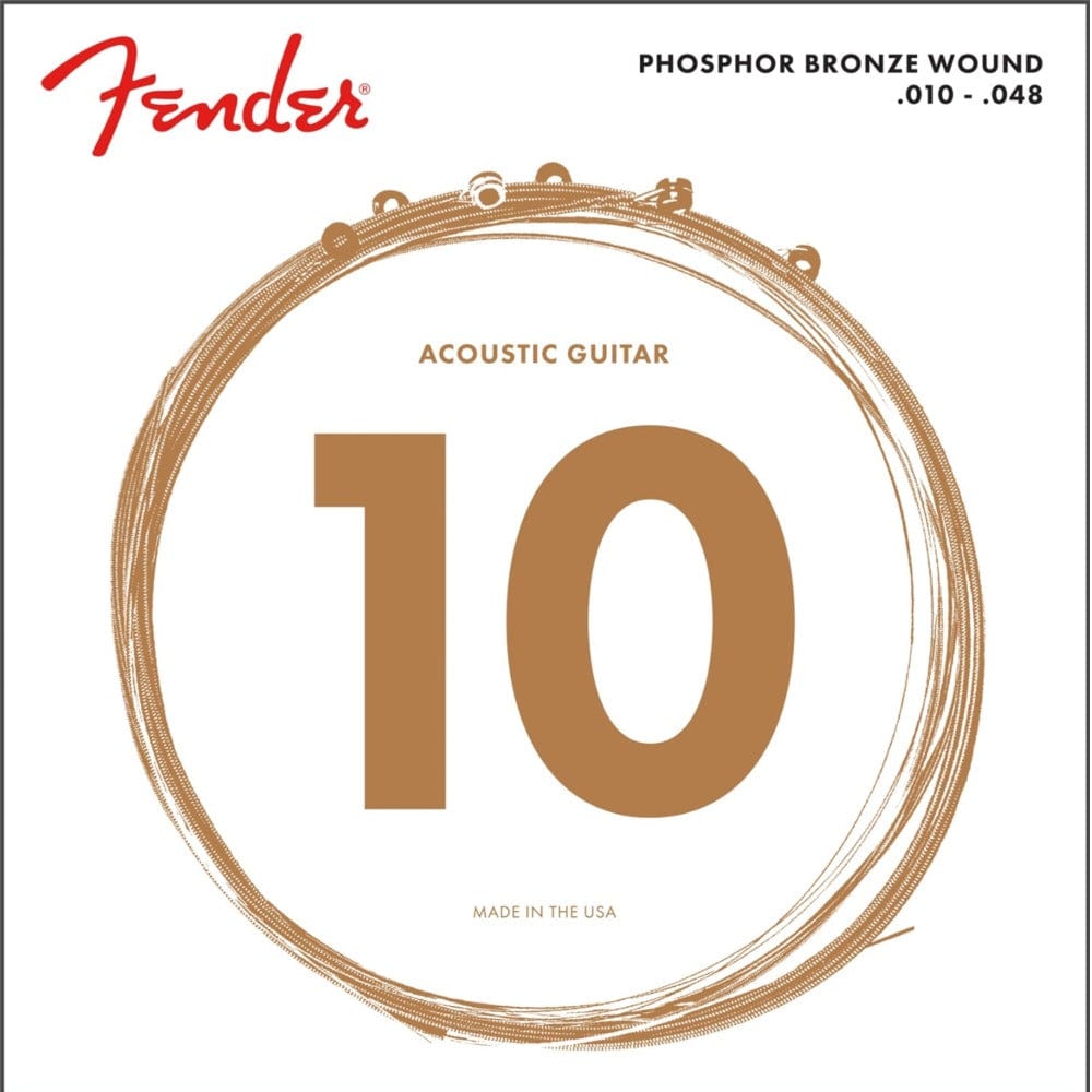 Fender Acoustic Guitar Strings Fender 60XL Phosphor Bronze Acoustic Strings - Extra Light