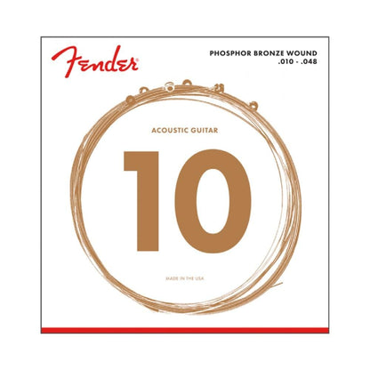 fender acoustic guitar strings fender phosphor bronze acoustic guitar strings, ball end, 60xl - 10-48