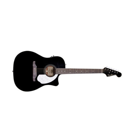 fender acoustic guitars black fender sonoran sce dreadnought cutaway electro acoustic guitar, fishman preamp, tuner 