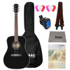 Fender Acoustic Guitars Bundle / Black Fender CD-60 Dread V3 DS 6 String Acoustic Guitar