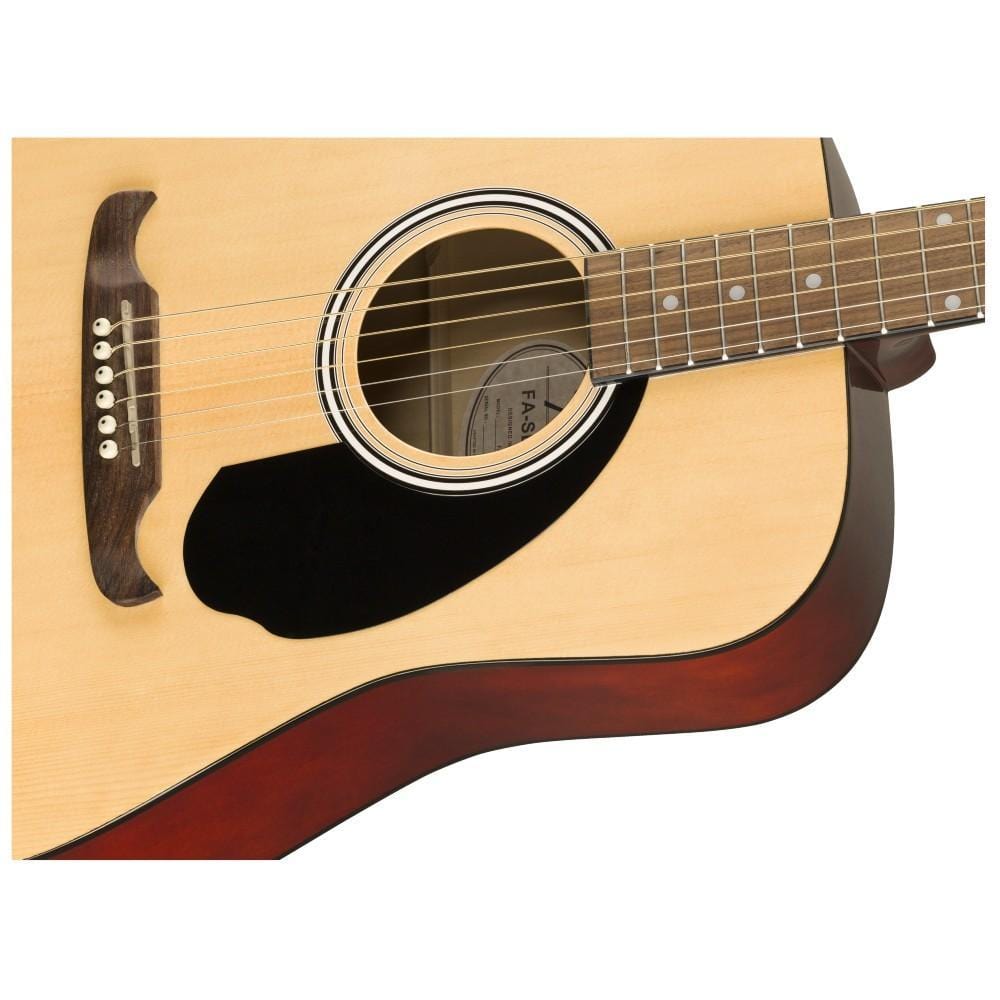 fender acoustic guitars fender fa-125 dreadnought acoustic guitar with gig bag - open box
