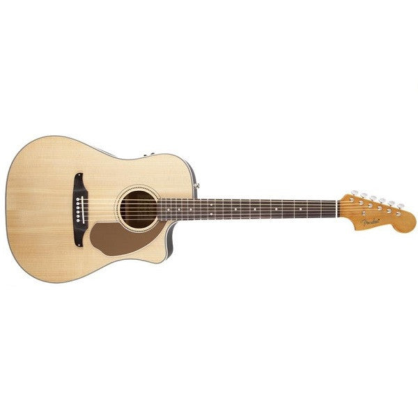 fender acoustic guitars natural fender sonoran sce dreadnought cutaway electro acoustic guitar, fishman preamp, tuner 