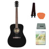 Fender Acoustic Guitars Pack / Black Fender CD-60 Dread V3 DS 6 String Acoustic Guitar
