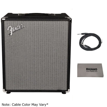 fender bass combo amplifiers fender rumble 100 watt bass combo amplifier with cable & polishing cloth