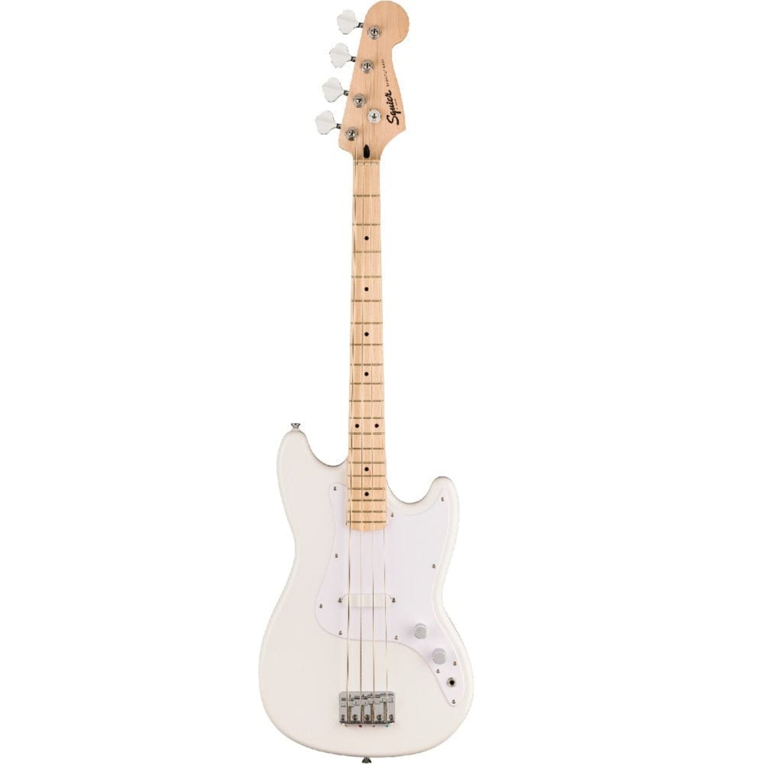 fender bass guitars arctic white / maple fender squier sonic bronco 4 string bass guitar    #color_arctic-white,fingerboard_maple