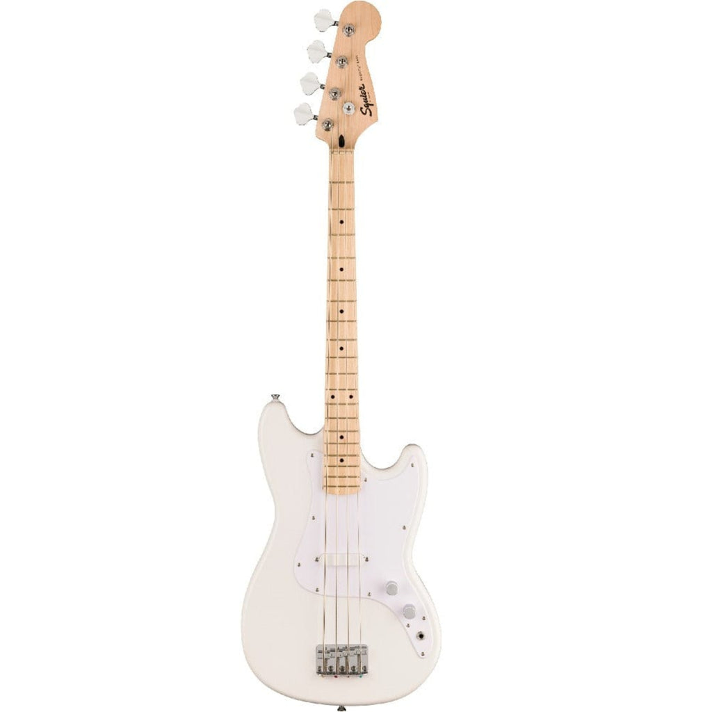 fender bass guitars arctic white / maple fender squier sonic bronco 4 string bass guitar    #color_arctic-white,fingerboard_maple