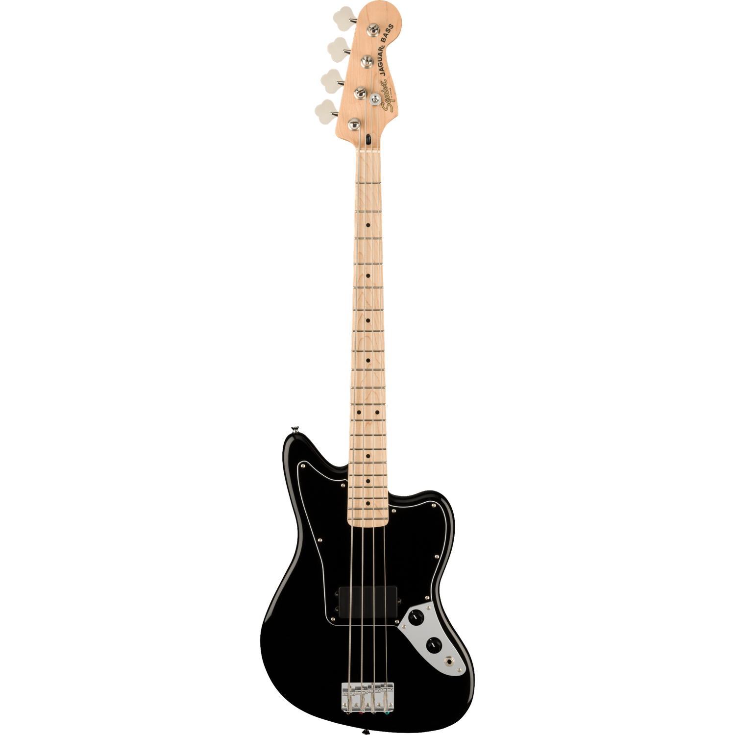 Fender Bass Guitars Black / Maple Fender Squier Affinity Series H Jaguar 4-String Bass Guitar