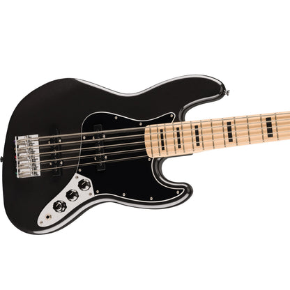 Fender Bass Guitars Black Metallic Fender Squier Affinity Active V Jazz 5 String Bass Guitar