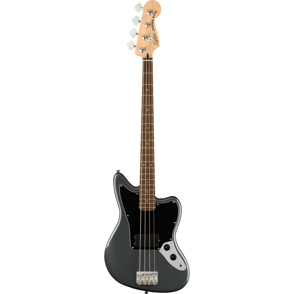 Fender Bass Guitars Charcoal Frost Metallic / Indian Laurel Fender Squier Affinity Series H Jaguar 4-String Bass Guitar#color_charcoal-frost-metallic,fretboard_indian-laurel