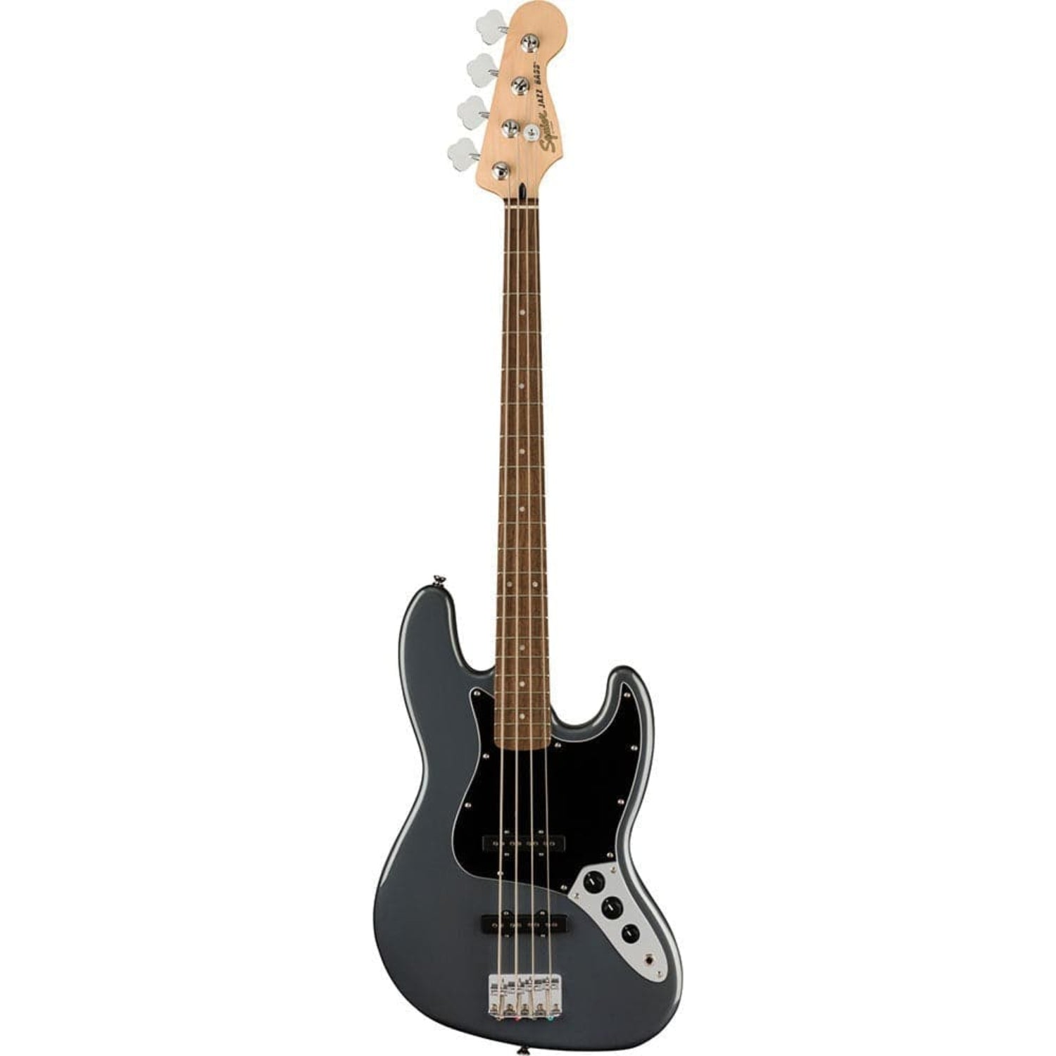 Fender Bass Guitars Charcoal Frost Metallic / Indian Laurel Fender Squier Affinity Series Jazz 4-String Bass Guitar