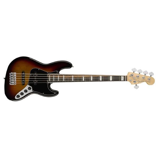 fender bass guitars fender american elite jazz bass v bass guitar - 3 color sunburst