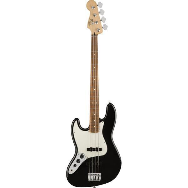 fender bass guitars fender standard jazz bass pau ferro fingerboard left handed bass guitar - black