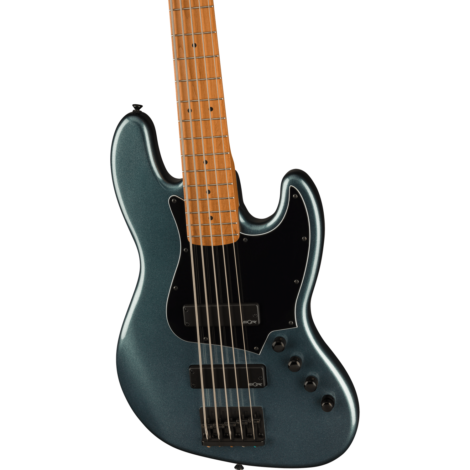 Fender Bass Guitars Gunmetal Metallic Fender HH V Contemporary Active Jazz Electric Bass Guitar