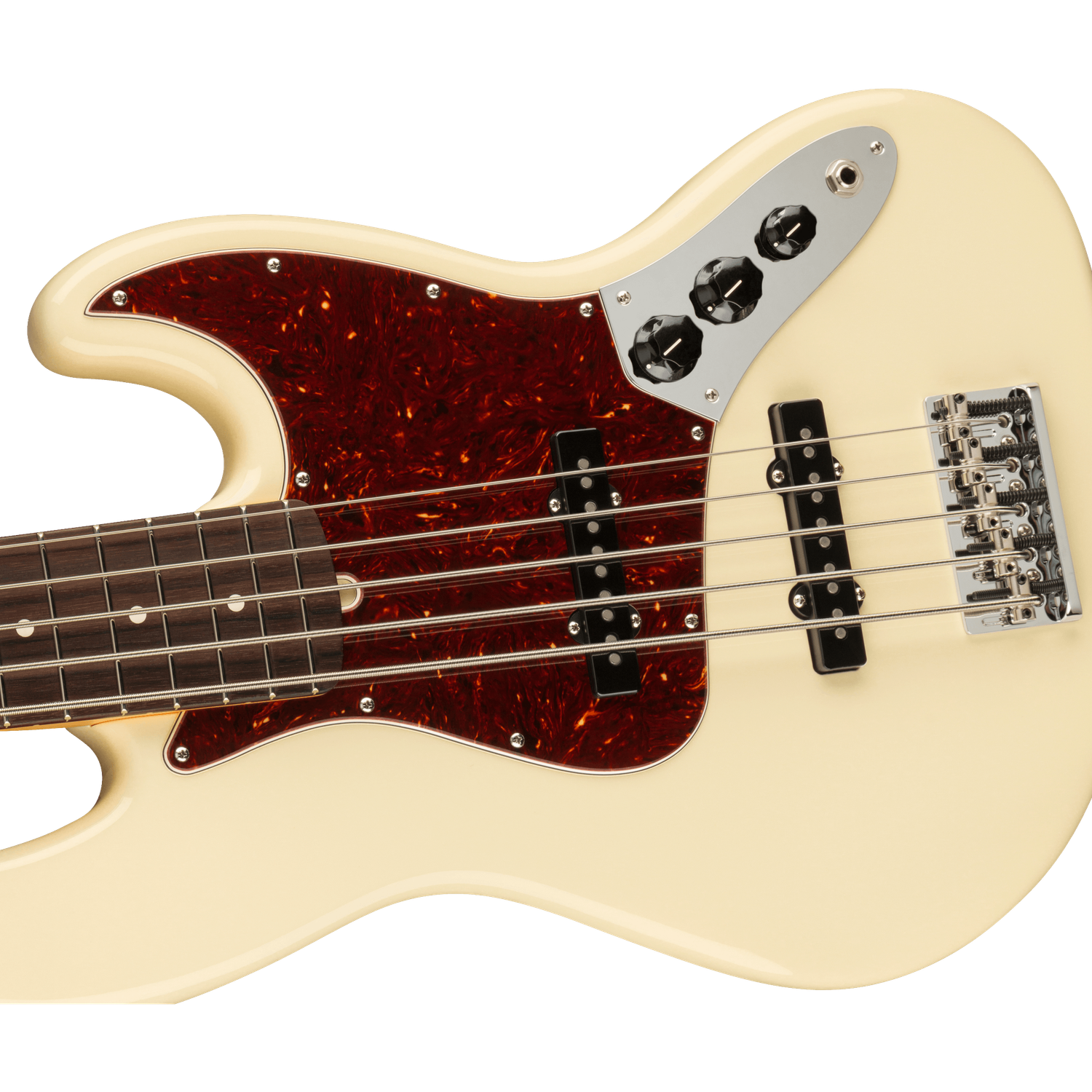 Fender Bass Guitars Olympic White Fender American Professional II Jazz V 5-String Bass Guitar