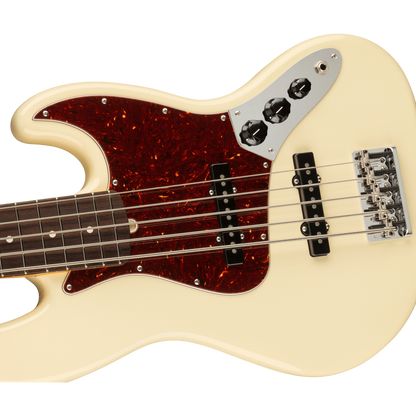 Fender Bass Guitars Olympic White Fender American Professional II Jazz V 5-String Bass Guitar