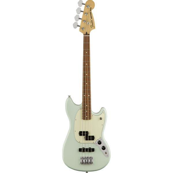 Fender Bass Guitars Sonic Blue Fender Mustang Bass PJ Pau Ferro Fingerboard 4 String Bass Guitar