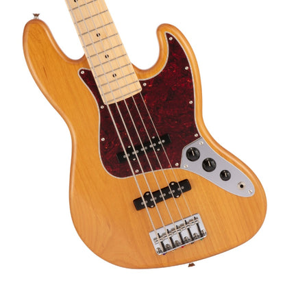 Fender Bass Guitars Vintage Natural Fender Hybrid II Jazz Bass V Maple 5 String Bass Guitar