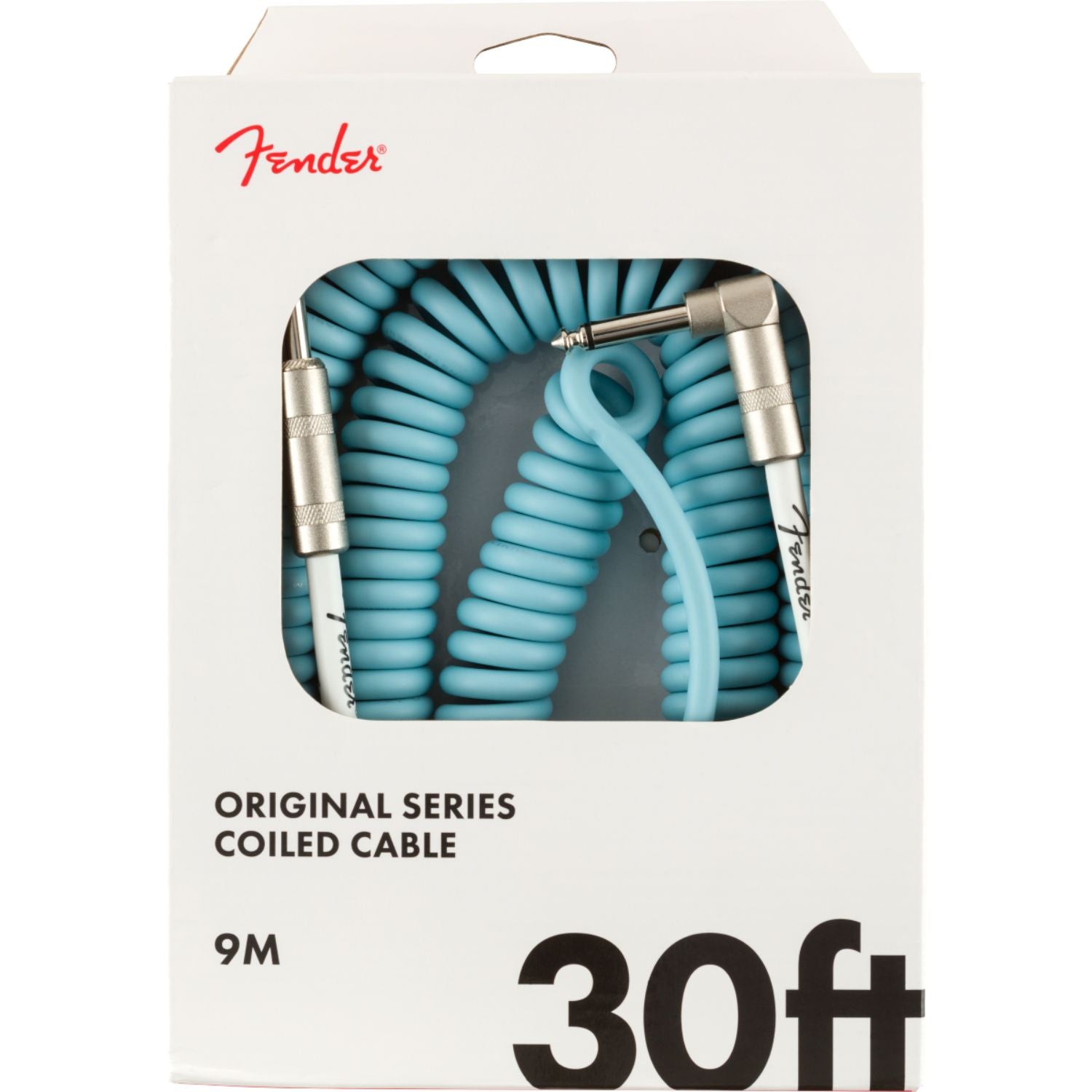 Fender Cables and Connectors Fender Original Series 30 Feet Right Angle to Straight Coiled Cables 