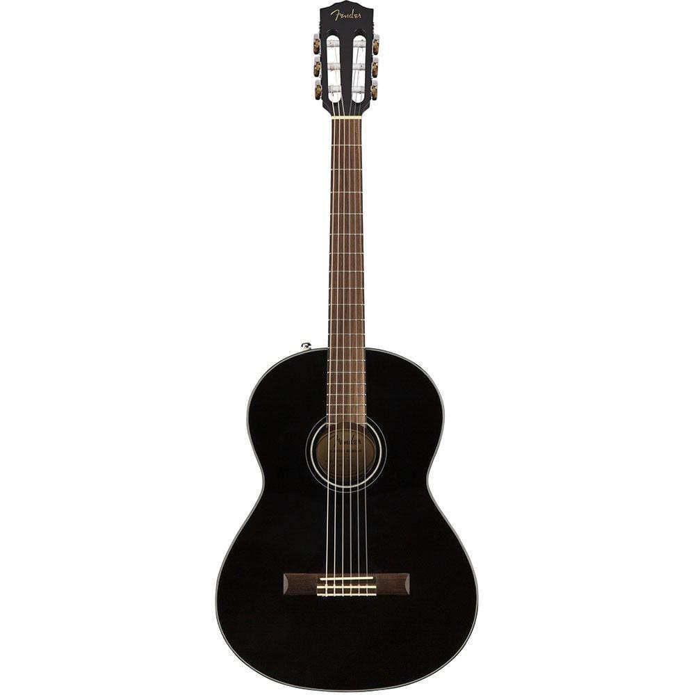 fender classical guitars black / rosewood fender cn-60s 6-string classical guitar   #color_black,fretboard_rosewood