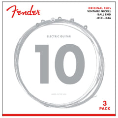 Fender Electric Guitar Strings 3 Pack Fender 150R Pure Nickel Ball End Electric Guitar Strings 10 - 46 Gauge