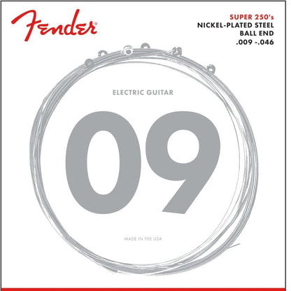 fender electric guitar strings fender 0730250404 super 250 lr 9-46 nickel plated steel electric guitar strings
