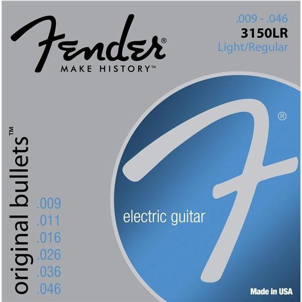 Fender Electric Guitar Strings Fender 3150LR Original Bullets - Pure Nickel Bullet Ends Electric Guitar Strings 9 - 46 Gauge