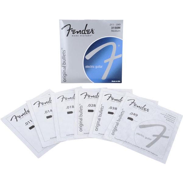 fender electric guitar strings fender 3150m original bullets - pure nickel bullet ends electric guitar strings 11 - 49 gauge