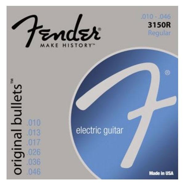 Fender Electric Guitar Strings Fender 3150R Original Bullets - Pure Nickel Bullet Ends Electric Guitar Strings 10 - 46 Gauge