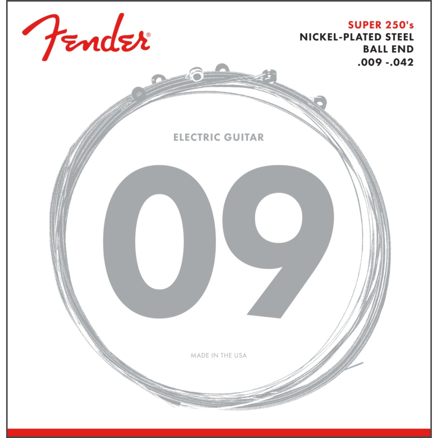 Fender Electric Guitar Strings Fender Super 250's Nickel-Plated Steel Guitar Strings