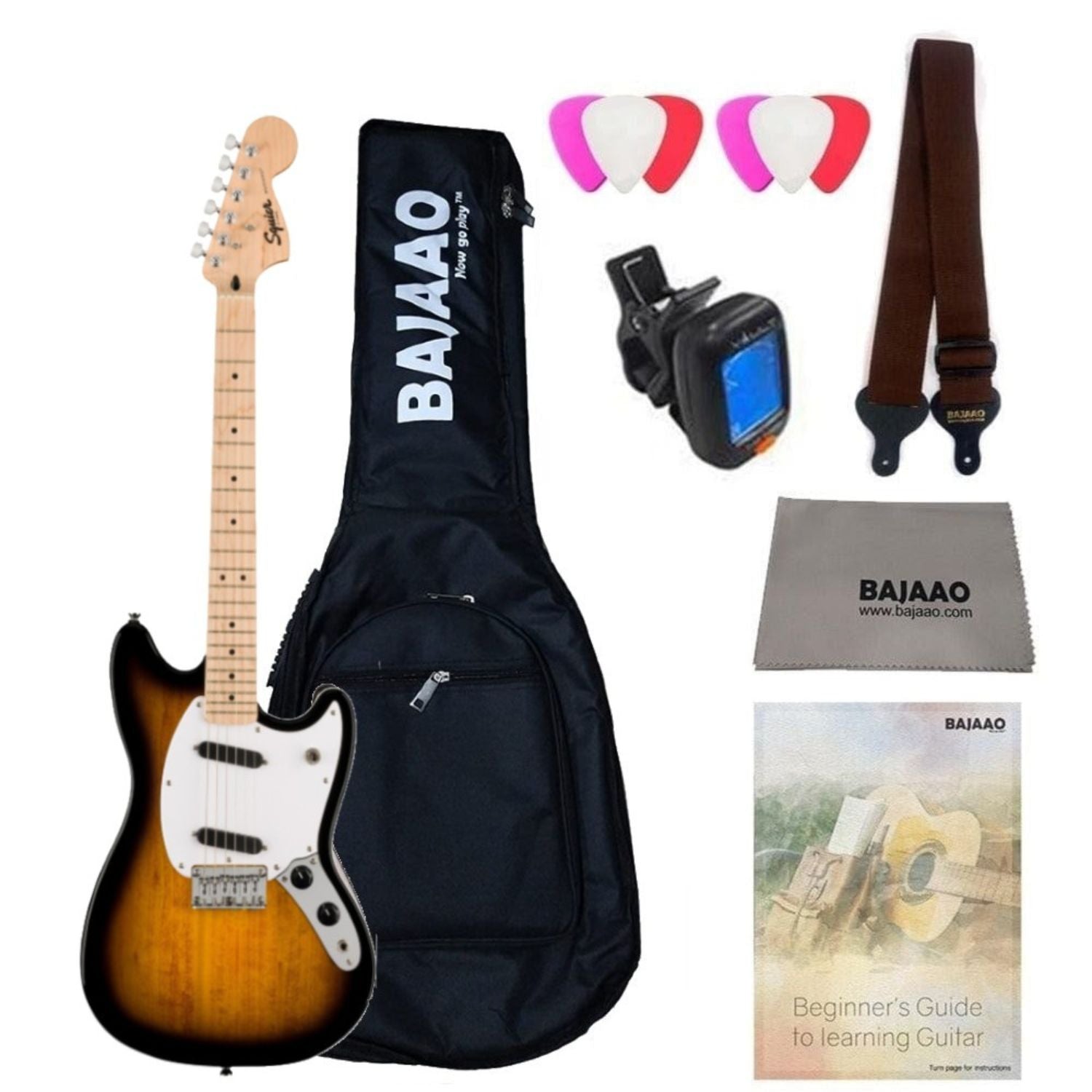 Fender Electric Guitars 2-Color Sunburst / Standard Fender Squier Sonic Mustang 6 String Electric Guitar #color_2-color-sunburst,type_standard