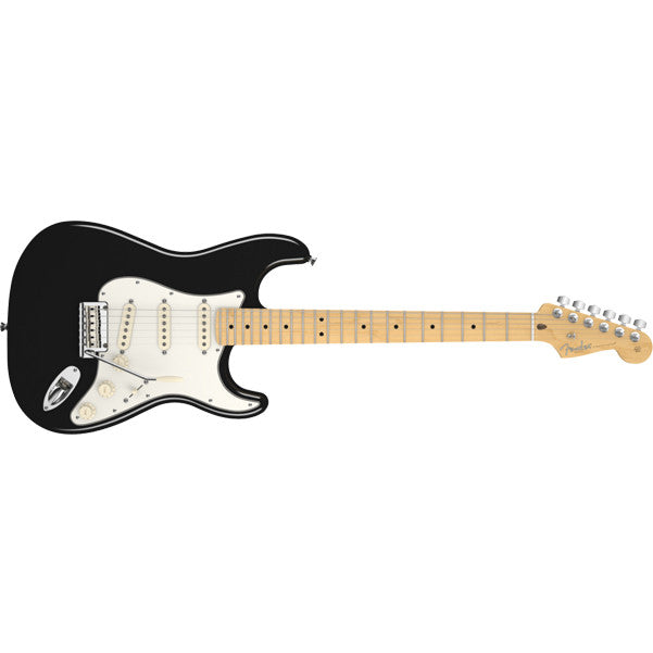 fender electric guitars black fender american standard stratocaster sss maple neck electric guitar    #color_black