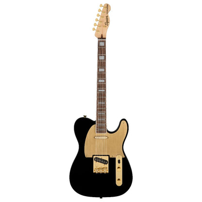 fender electric guitars black / indian laurel fender squier 40th anniversary telecaster gold edition electric guitar   