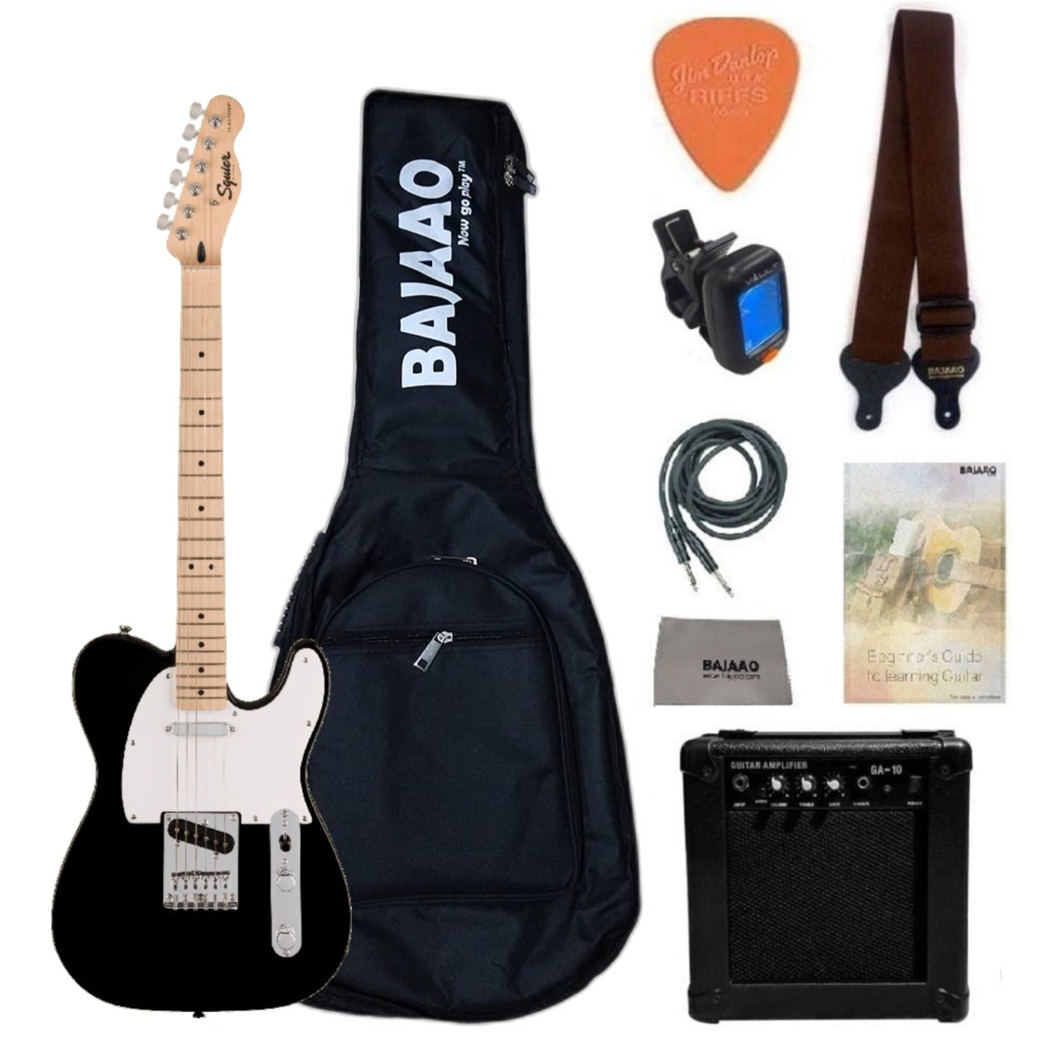 Fender Electric Guitars Black / Maple / Pro Fender Squier Sonic Telecaster 6 String Electric Guitar