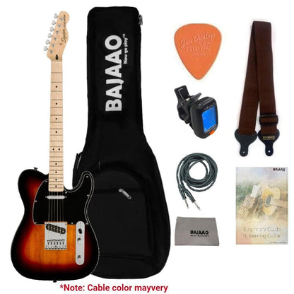 Fender Electric Guitars Bundles Fender Squier Affinity Series Telecaster Electric Guitar with Gigbag, Tuner, Strap, Picks, Polishing Cloth, Cable & E-Book