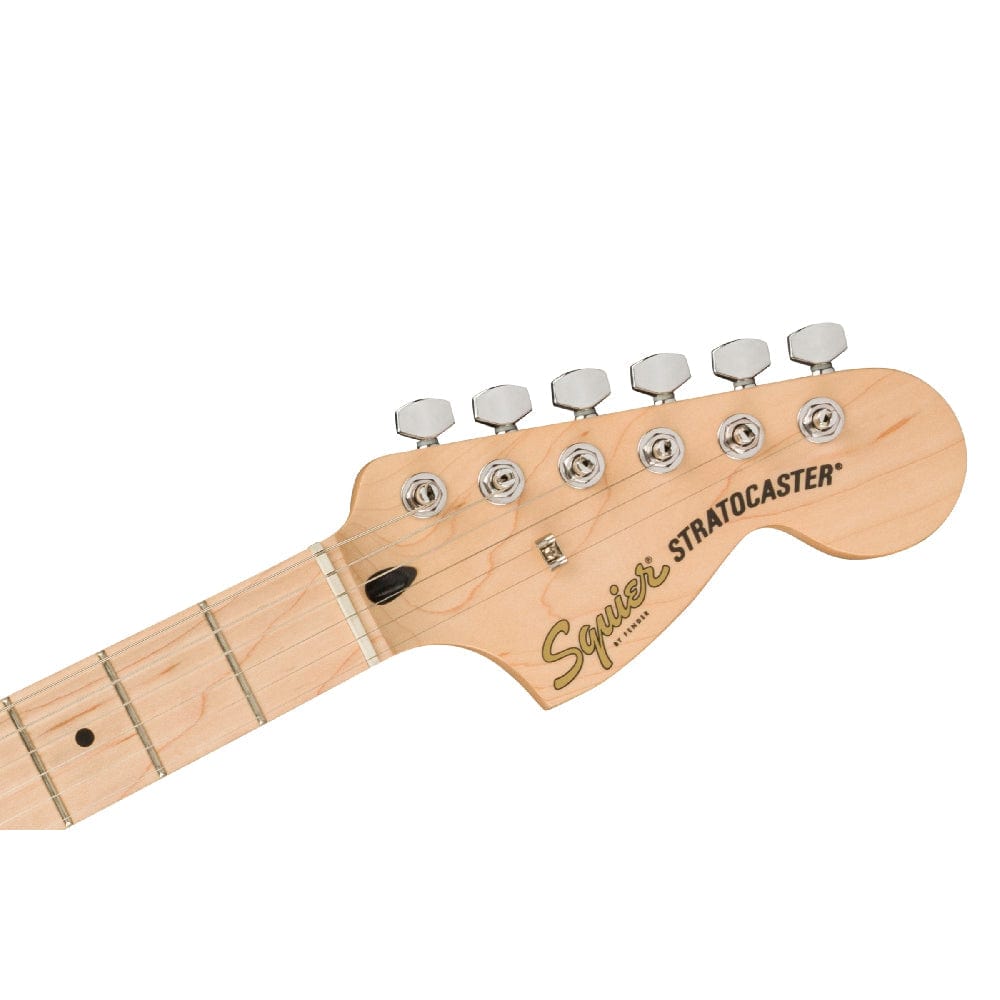 Fender Electric Guitars Bundles Fender Squier Affinity Series Stratocaster Electric Guitar with Gigbag, Strap, Pick, Cable, Cloth and Tuner, Ebook #color_olympic-white,fretboard_maple