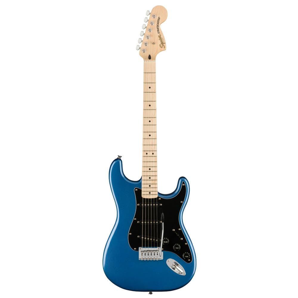 Fender Electric Guitars Bundles Fender Squier Affinity Series Stratocaster Electric Guitar with Gigbag, Strap, Pick, Cable, Cloth and Tuner, Ebook #color_lake-placid-blue,fretboard_maple