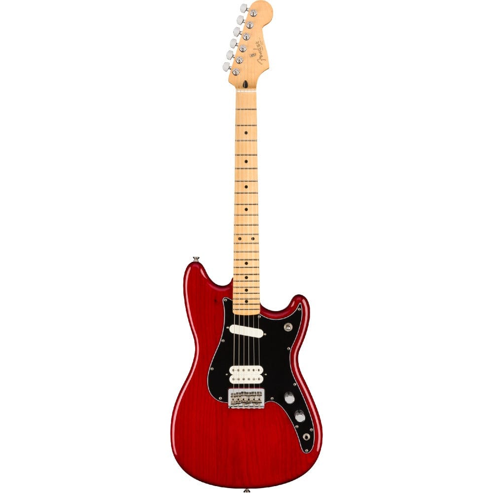 fender electric guitars crimson red transparent / maple fender duo sonic hs 6 string electric guitar    