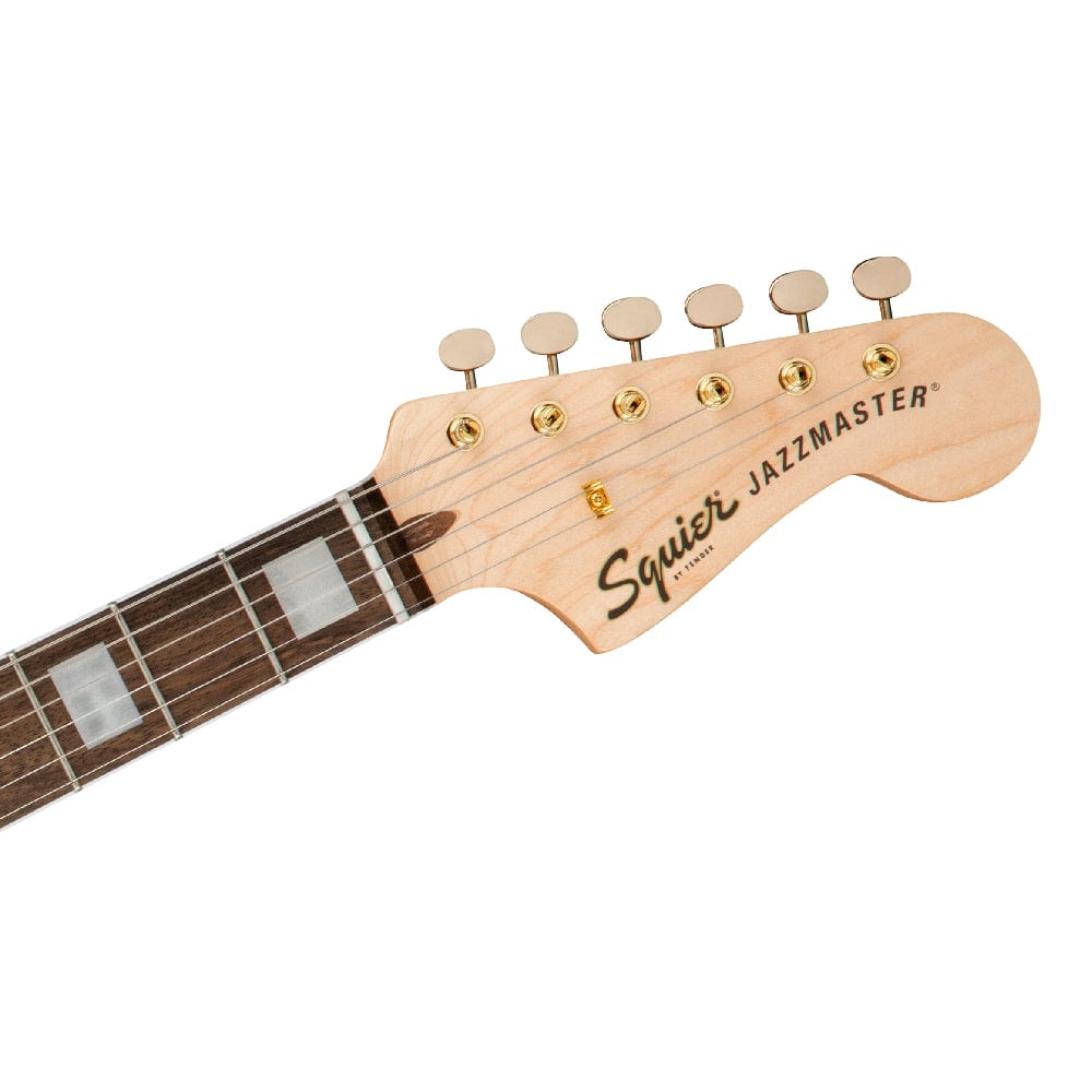 fender electric guitars fender 40th anniversary jazzmaster gold edition 6 string electric guitar  #color_olympic-white
