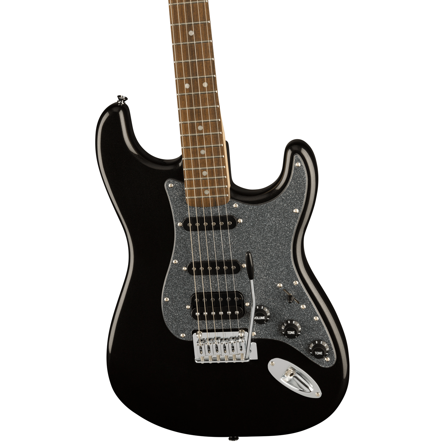 Fender Electric Guitars Fender Affinity Series Stratocaster HSS 6 String Electric Guitar #color_metallic-black,fingerboard_indian-laurel