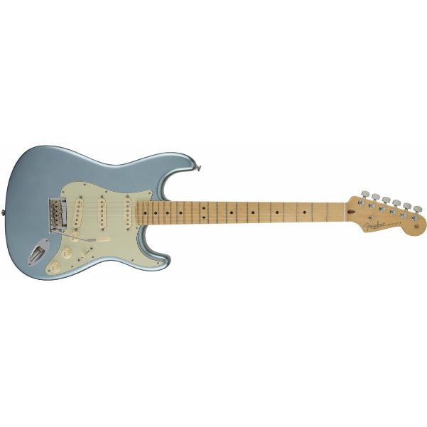 fender electric guitars fender american deluxe stratocaster electric guitar plus, maple fingerboard, mystic ice blue