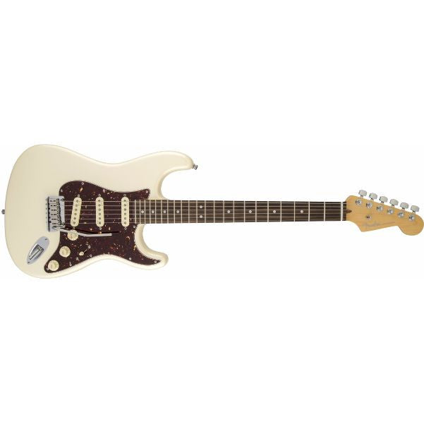 fender electric guitars fender american deluxe stratocaster electric guitar, rosewood fingerboard, olympic pearl